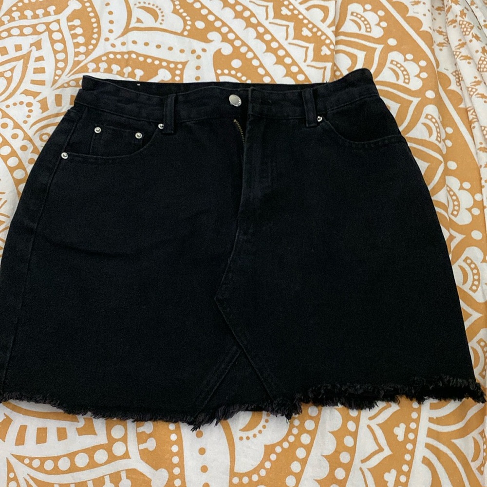 SHEIN black jean skirt